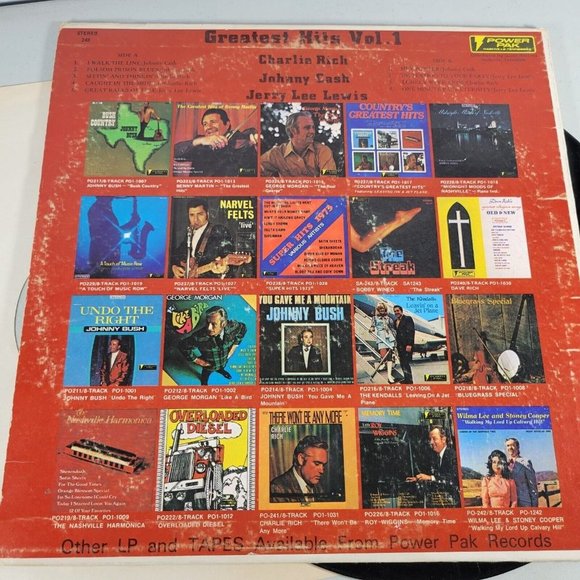 Jerry Lee Lewis Charlie Rich Johnny Greatest Hits Volume 1 Vinyl - Picture 3 of 5